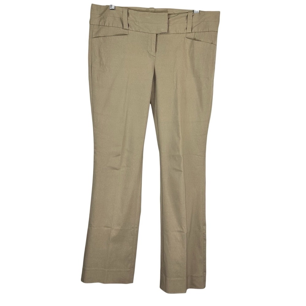 The Limited Ideal Stretch Khaki Tan Boot Cut Mid Rise Pants Women's 10 Short